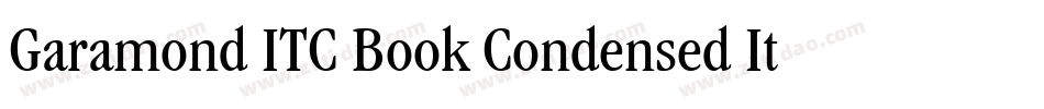 Garamond ITC Book Condensed Italic BT字体转换